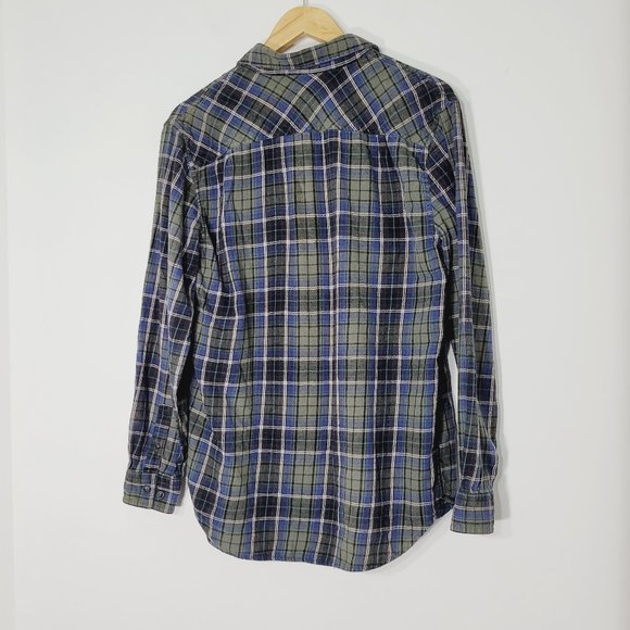 Boston Traders Long Sleeve Button Down Shirt Plaid Flannel Collared Casual Med - Picture 7 of 11